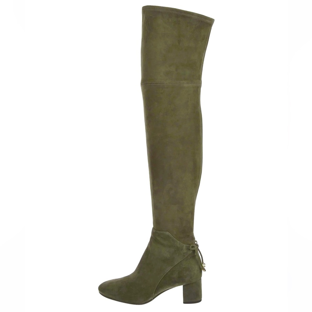 New Tory Burch size 7.5 Laila boots in green suede